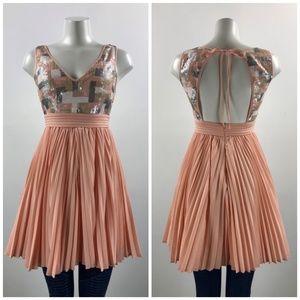 Minute Peach Sequined Dress Size S